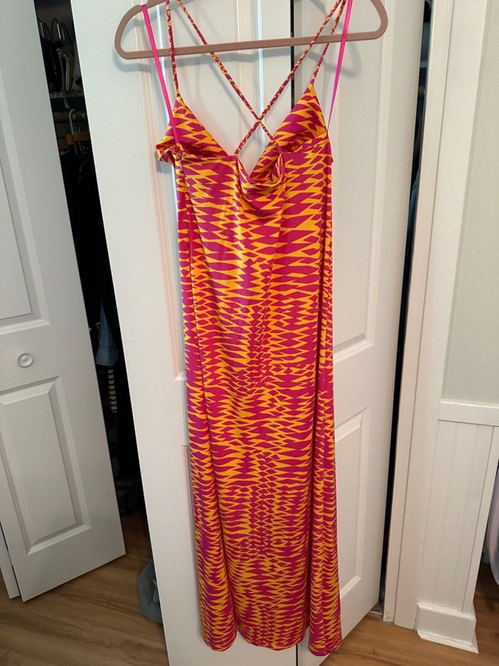 JB by Julie Brown Pink and Yellow Maxi Dress - Picture 3 of 4